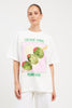 OLIVE GIRL OVERSIZE T-SHIRT - WHITE - MAKU