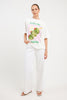 OLIVE GIRL OVERSIZE T-SHIRT - WHITE - MAKU