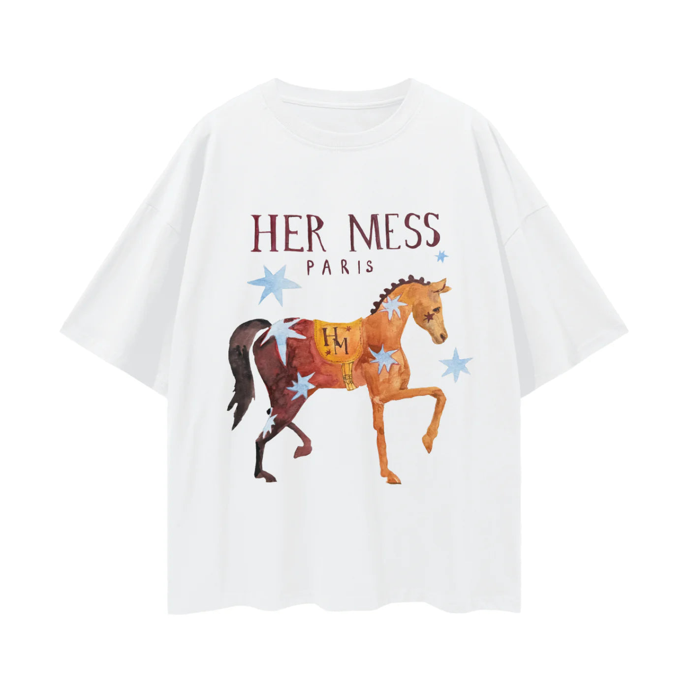 HER MESS OVERSIZE TEE - LUCENT WHITE - MAKU