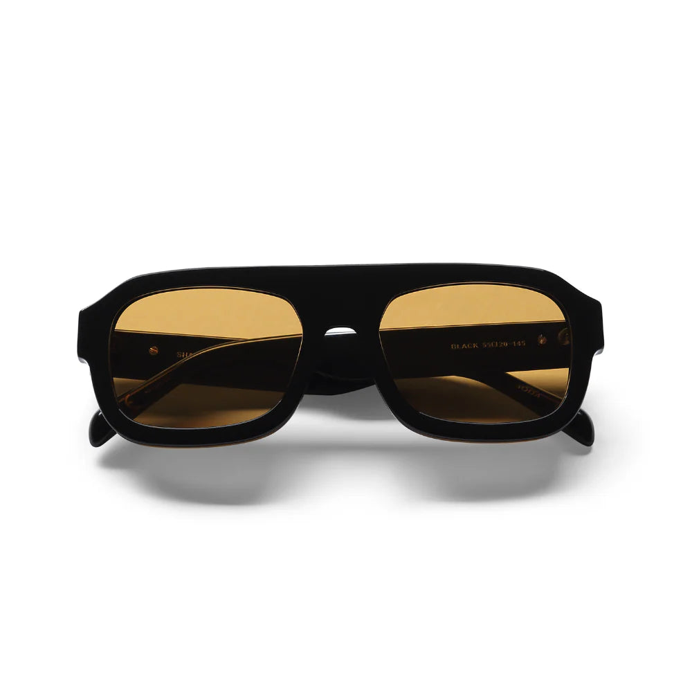 SHADE 004 X ROZALIA RUSSIAN  - BLACK / BROWN LENS - SODA SHADES