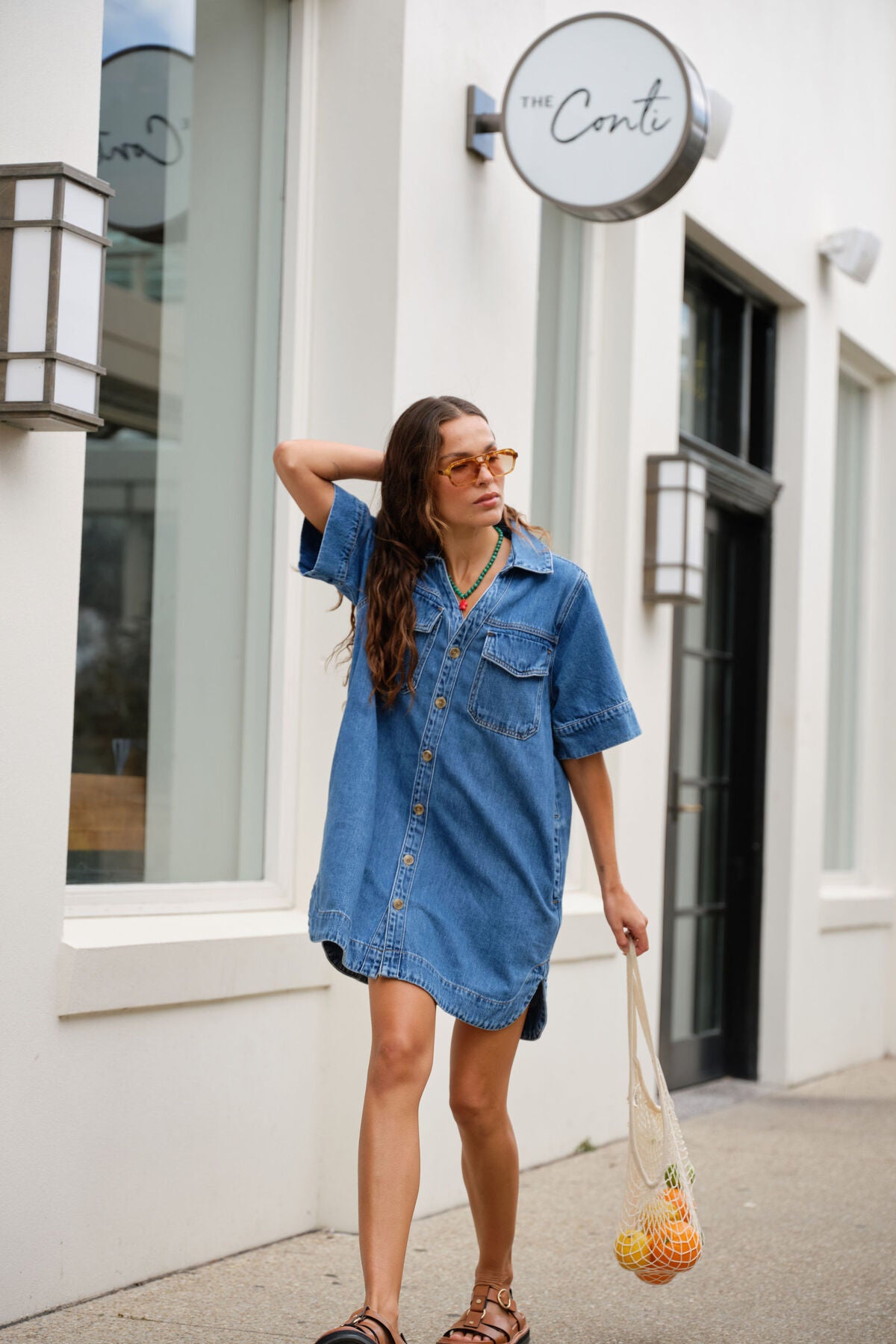 SAMMY RELAXED SHIRT DRESS - FRESH INDIGO - CERES LIFE