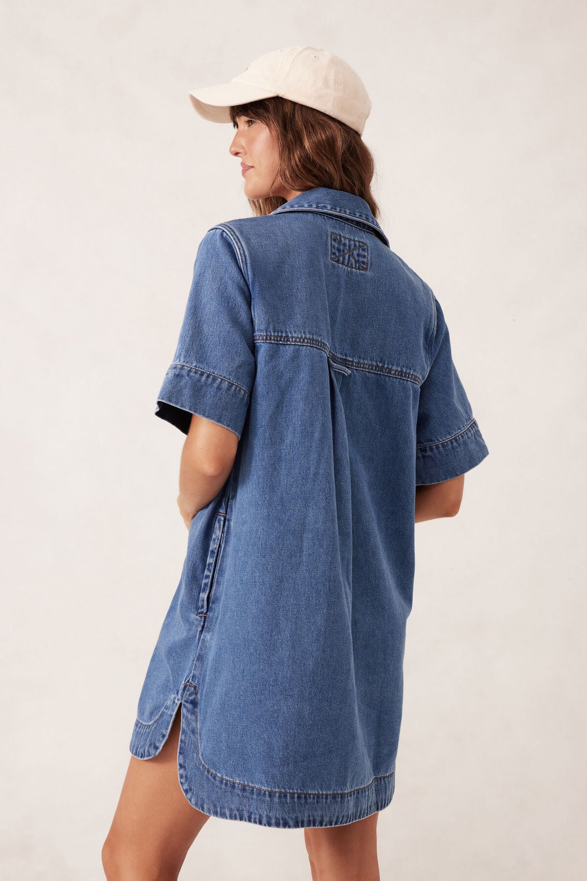 SAMMY RELAXED SHIRT DRESS - FRESH INDIGO - CERES LIFE