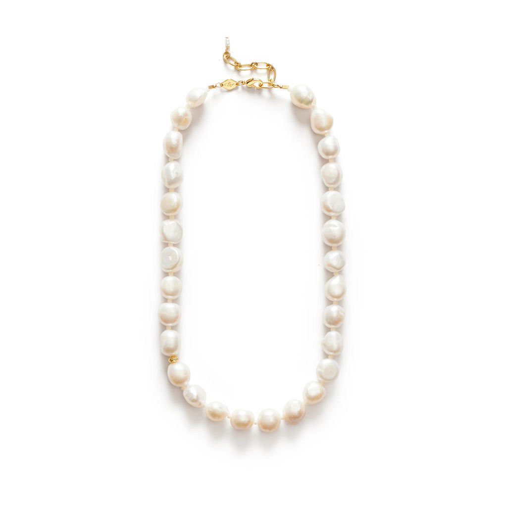 STELLAR PEARLY NECKLACE - GOLD - ANNI LU
