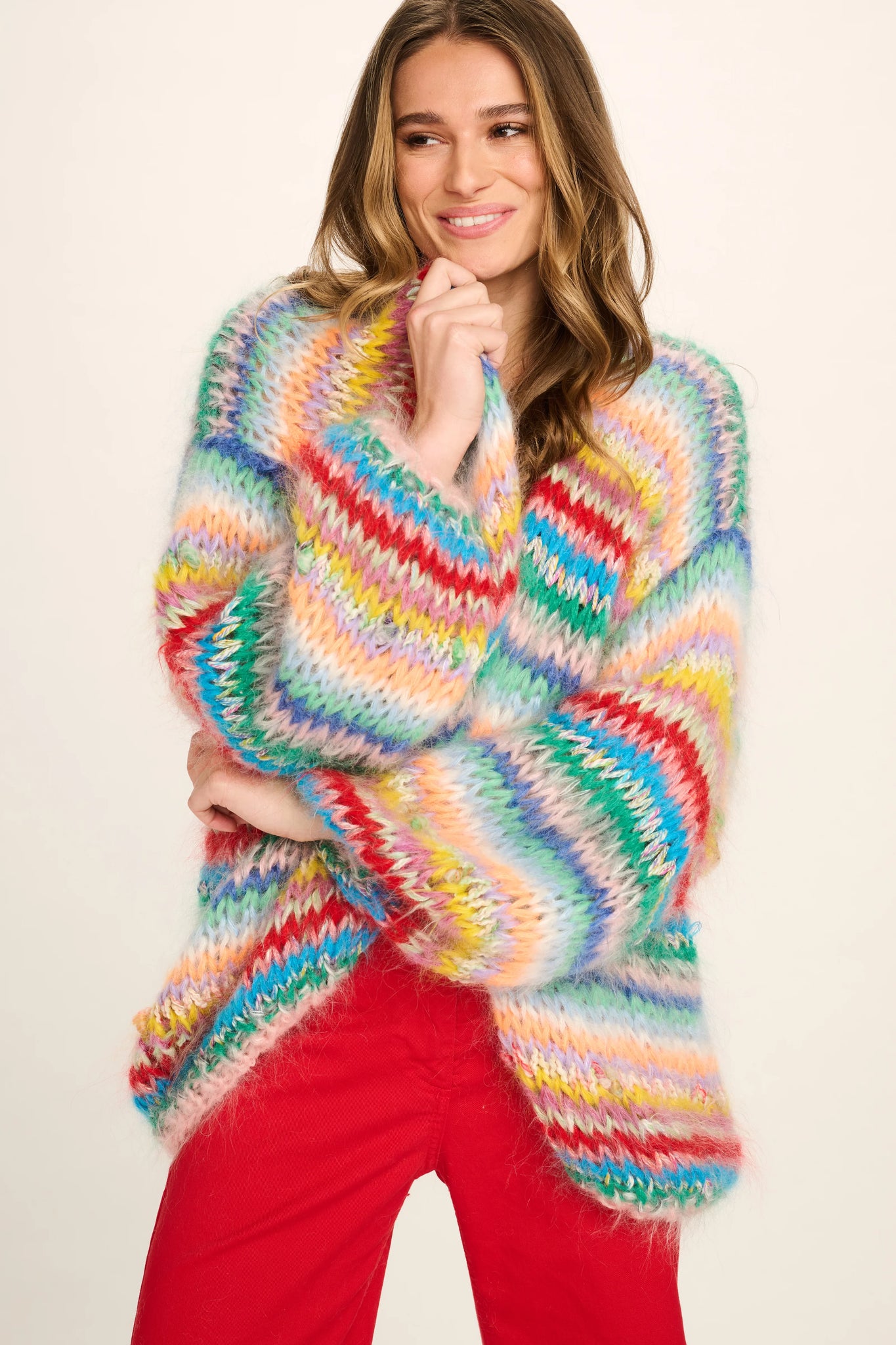 ELOISE MOHAIR CARDIGAN SHORT - MULTICOLOUR - LES TRICOTS D'O