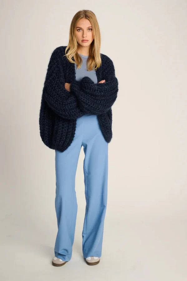 AUDREY RIB CARDIGAN - NAVY - LES TRICOTS D'O