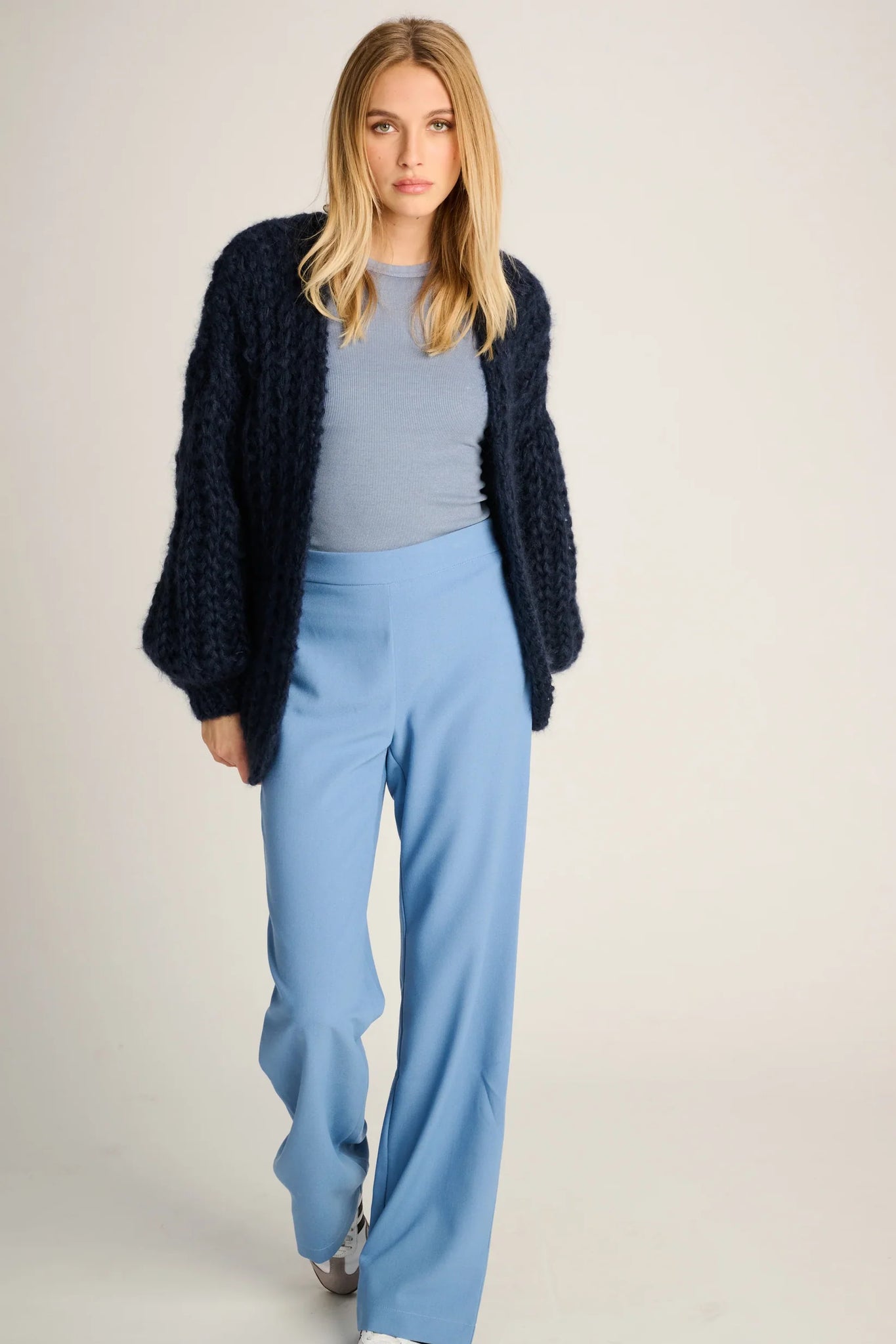 AUDREY RIB CARDIGAN - NAVY - LES TRICOTS D'O
