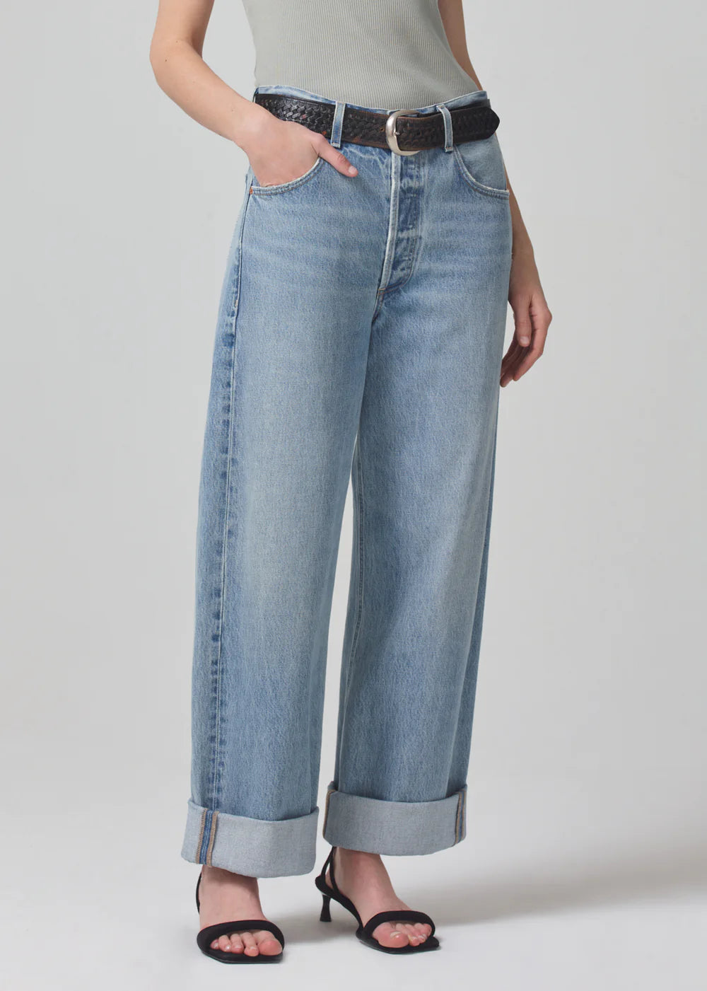 AYLA BAGGY CUFFED CROP - SKYLIGHTS - CITIZENS OF HUMANITY