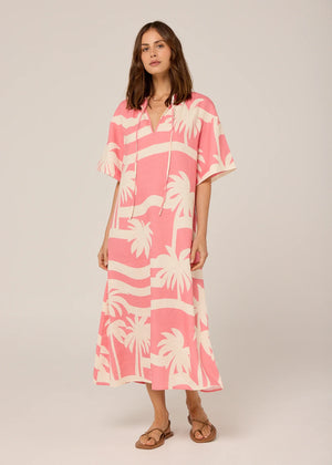 JOSIE DRESS - GERANIUM PALMA PRINT - PIPPA RIDLEY