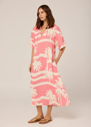 JOSIE DRESS - GERANIUM PALMA PRINT - PIPPA RIDLEY