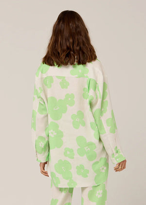 SKYLAR SHIRT -  PISTACHIO EDEN -  PIPPA RIDLEY