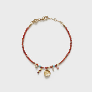 MAROON HARMONY BRACELET - GOLD - ANNI LU