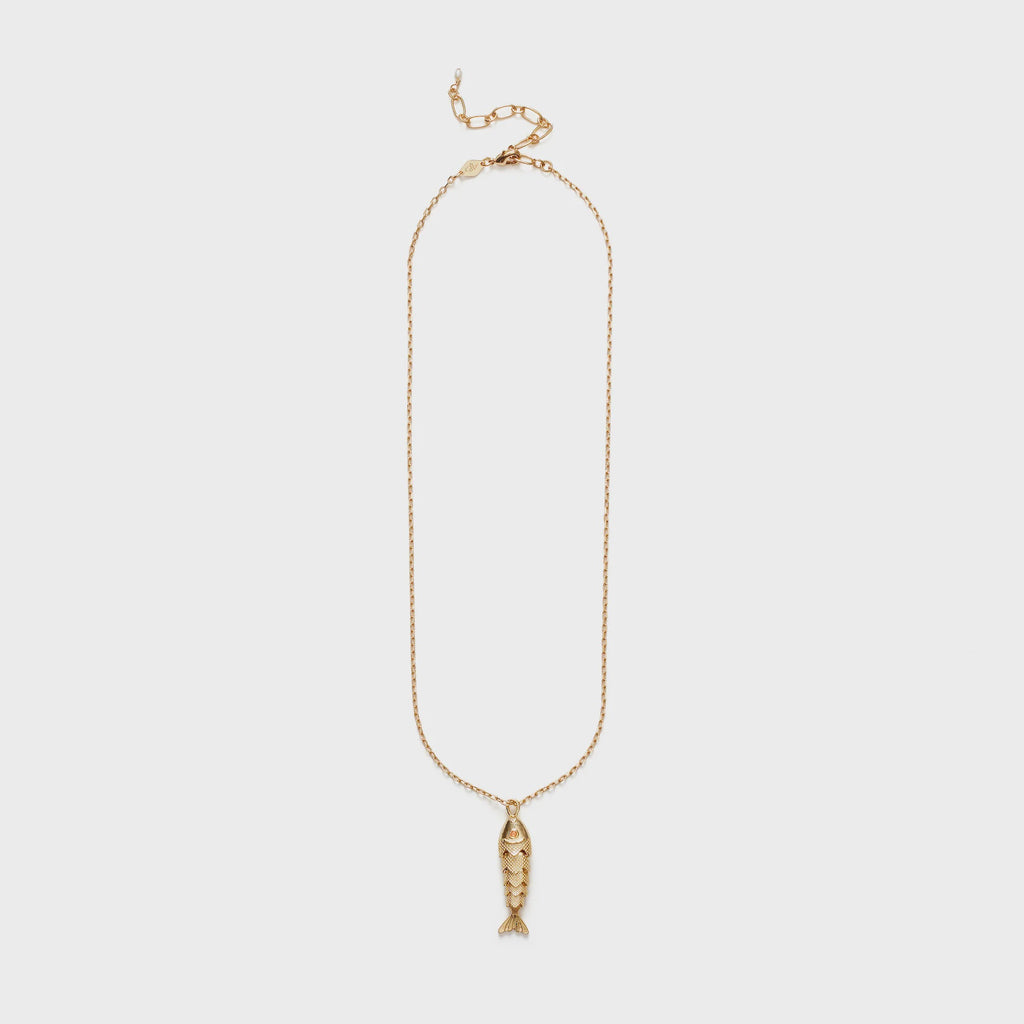 SOMETHING FISHY NECKLACE - GOLD - ANNI LU