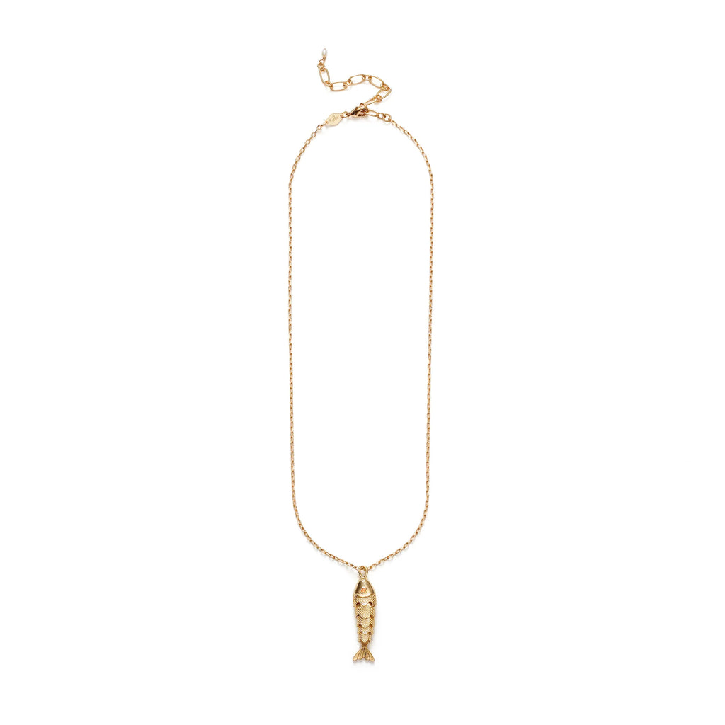 SOMETHING FISHY NECKLACE - GOLD - ANNI LU