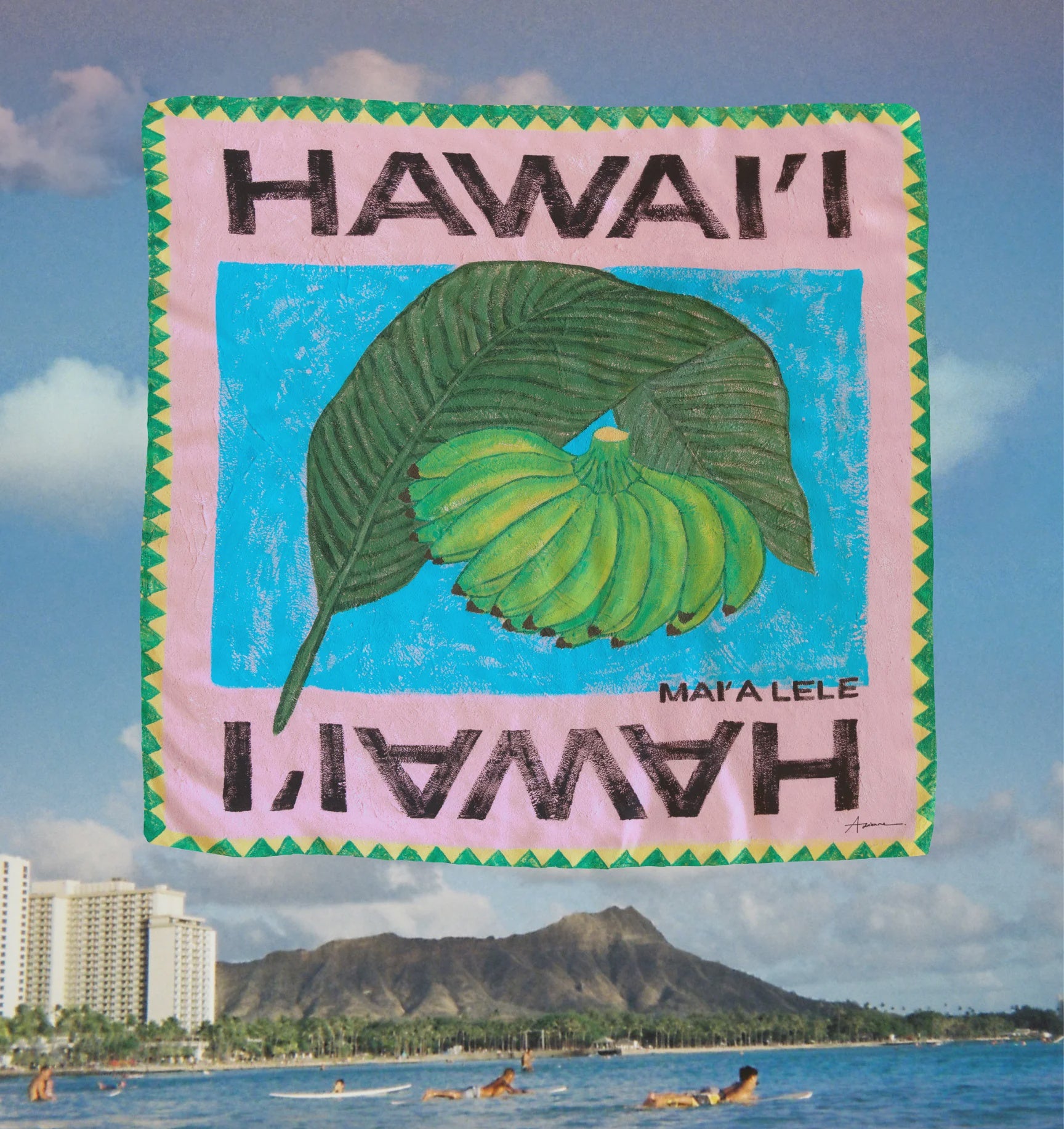 THE HAWAII - SILK TRAVEL SCARF - ATLAS