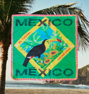 THE MEXICO - SILK TRAVEL SCARF - ATLAS