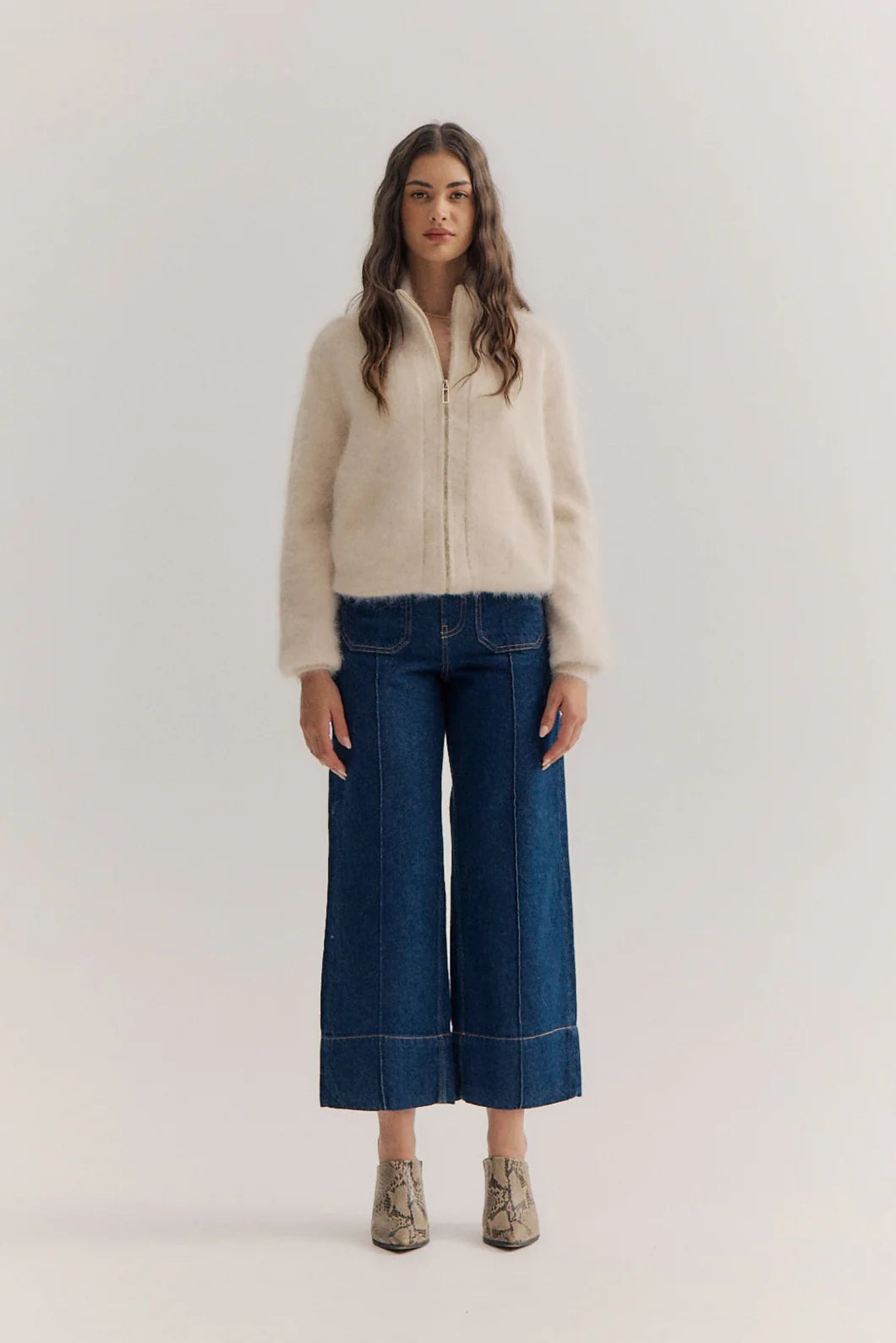 FELIX ZIP CASHMERE CARDIGAN - OATMEAL - WORLD OF NOMADS