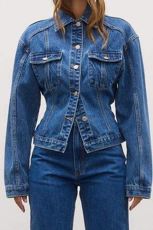 VIOLET DENIM JACKET - DENVER BLUE - BAYSE