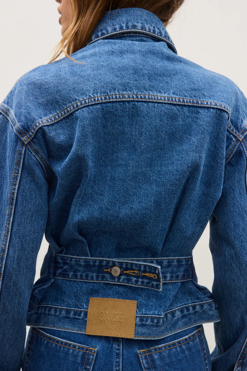 VIOLET DENIM JACKET - DENVER BLUE - BAYSE