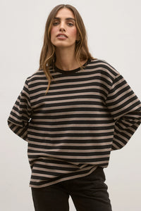 LEE LONG SLEEVE - BROWN STRIPE - BAYSE