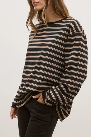 LEE LONG SLEEVE - BROWN STRIPE - BAYSE
