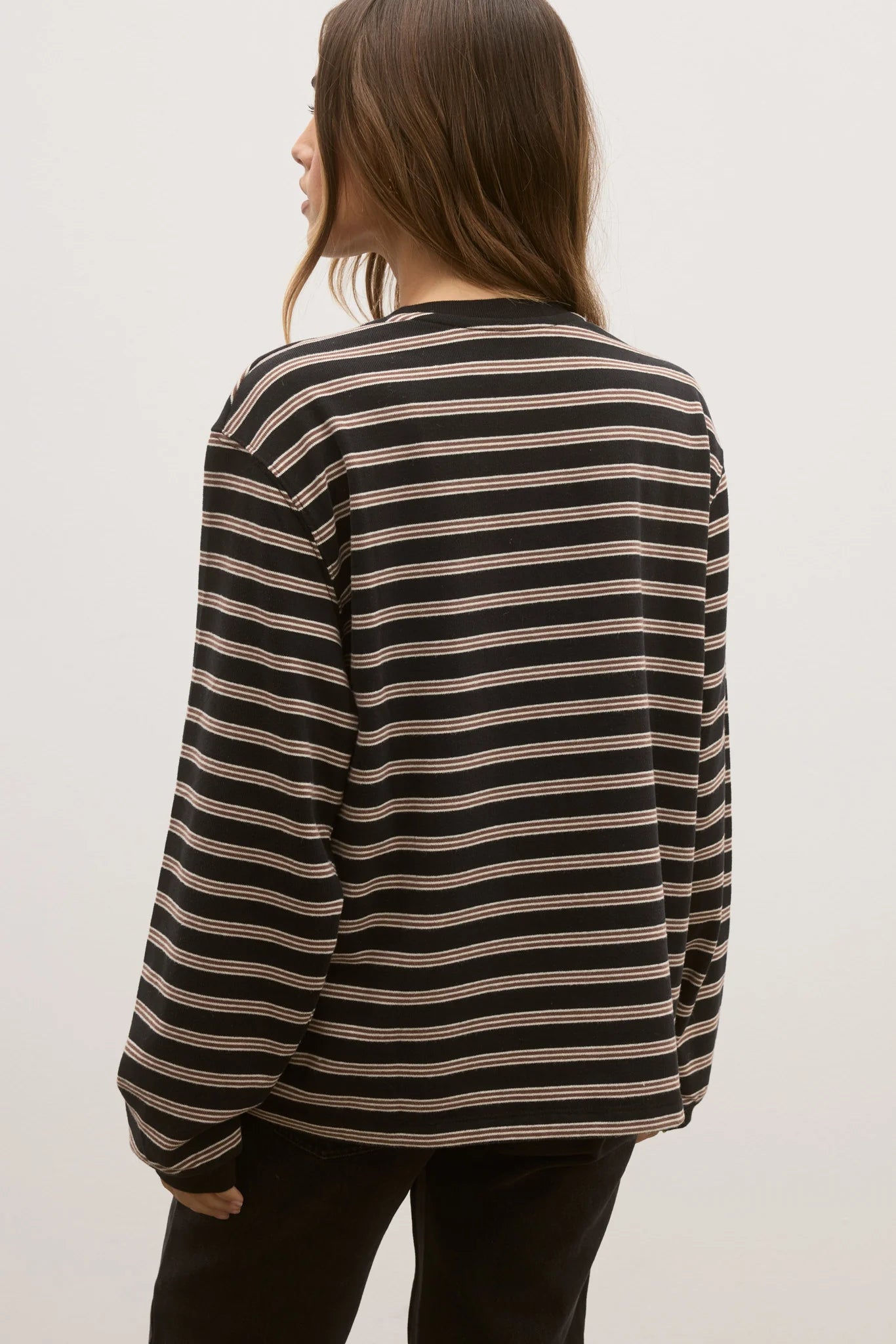LEE LONG SLEEVE - BROWN STRIPE - BAYSE