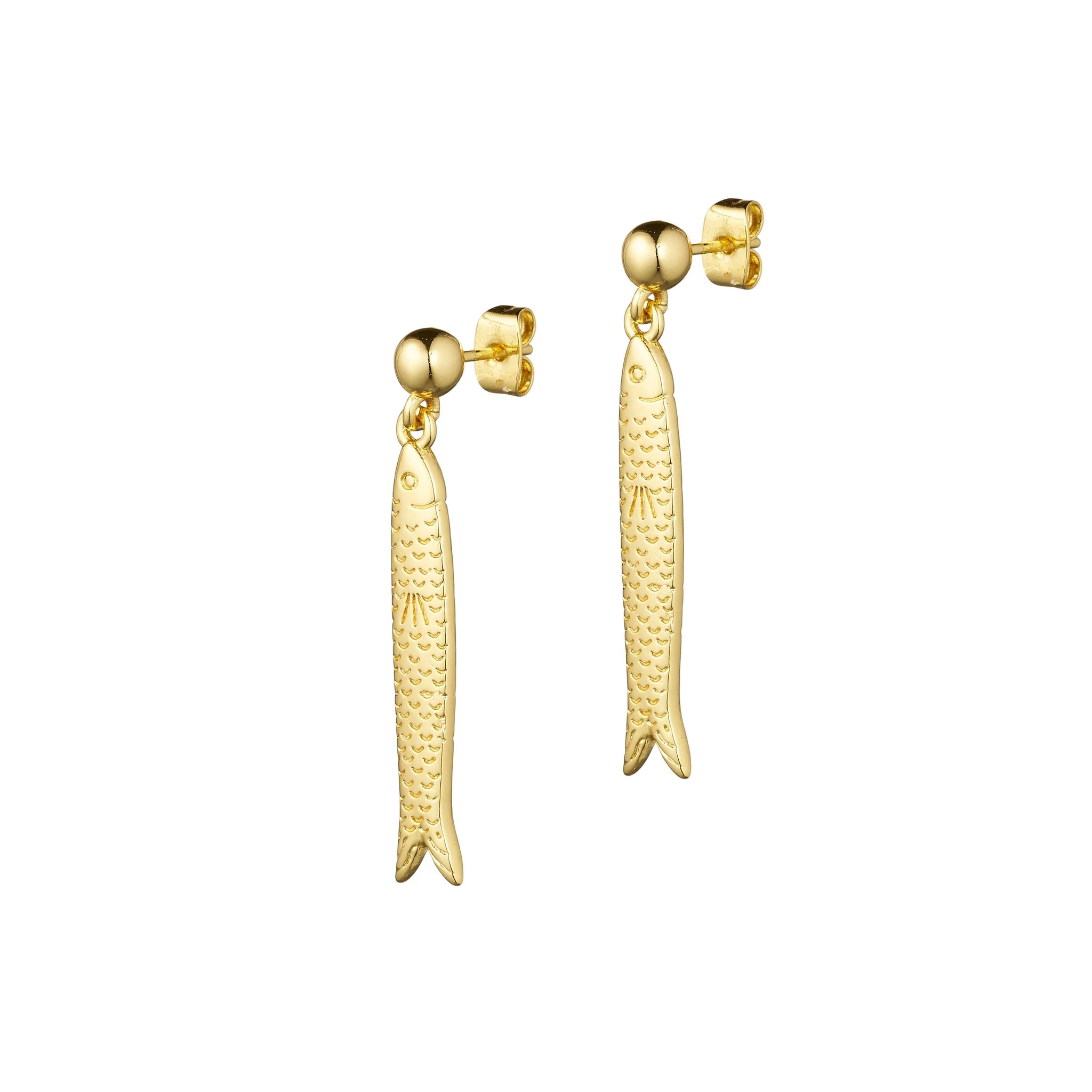 HIPPIE FISH EARRING - GOLD - ANNI LU