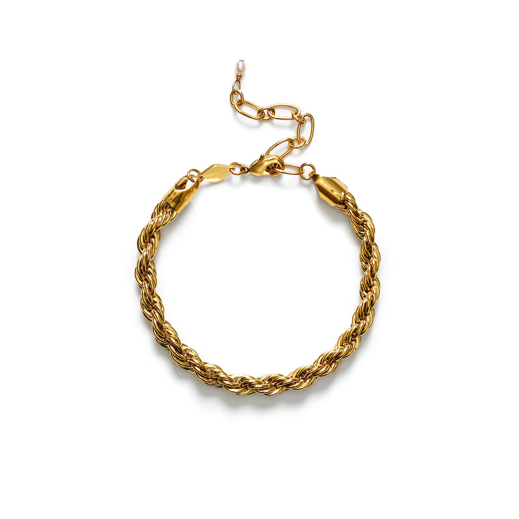 GOLDEN ROPE BRACELET - GOLD - ANNI LU