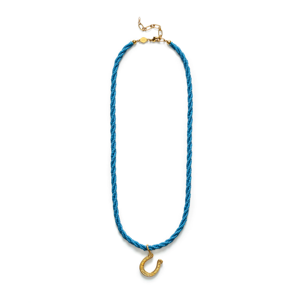 LADY LUCK NECKLACE - FADED DENIM - ANNI LU