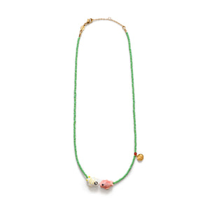 FISH'N KISS NECKLACE - APPLE GREEN - ANNI LU