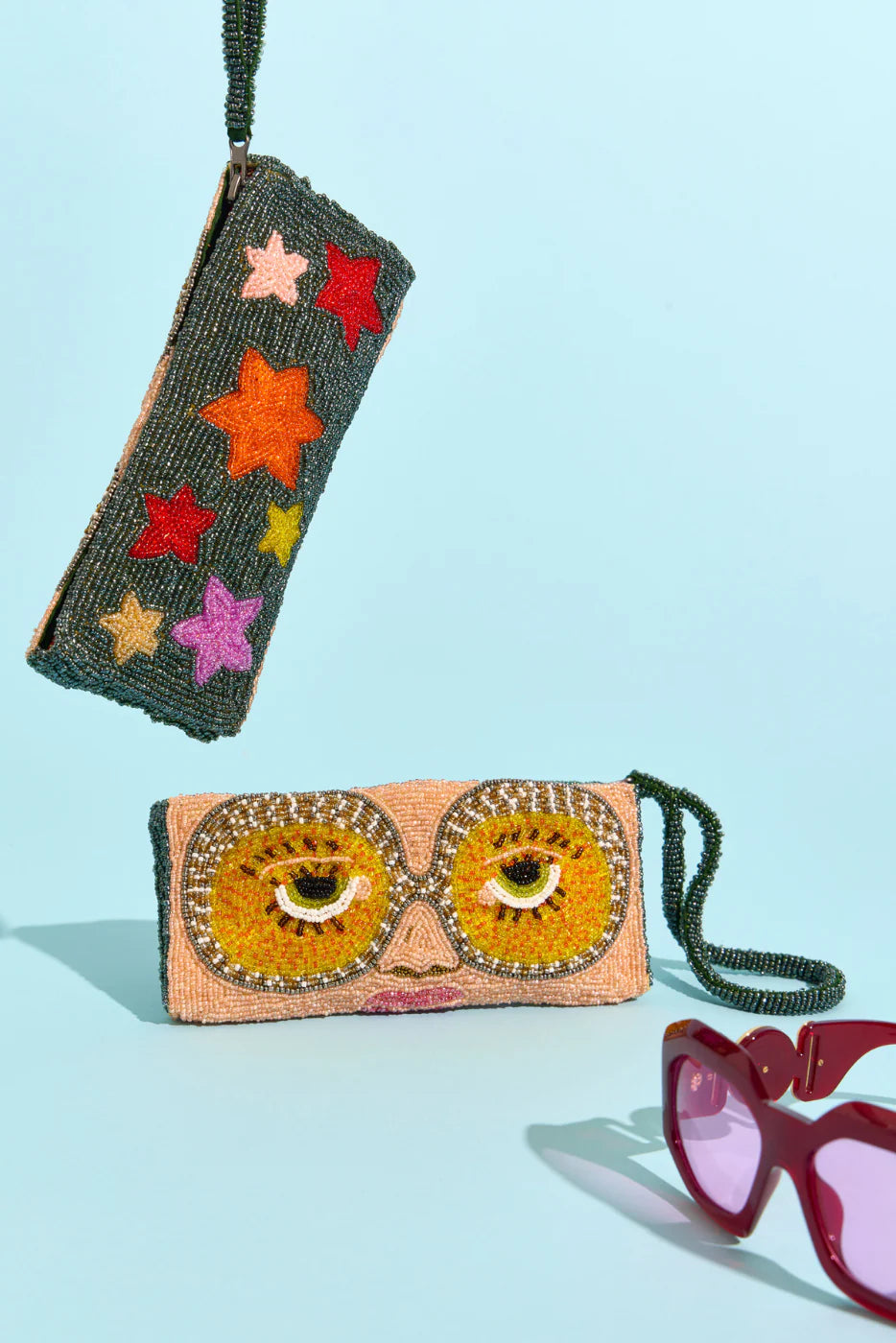 BEADED GLASSES CASE - LUNETTES ELTON - THE JACKSONS