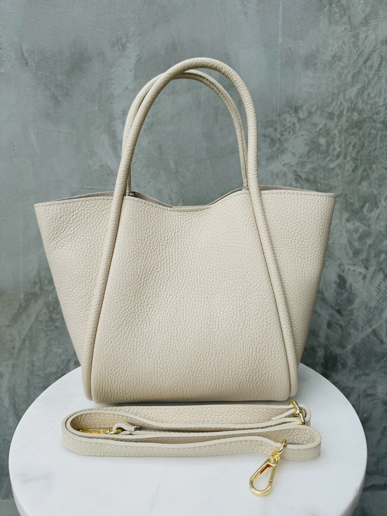 KRISTA BAG - CREAM LEATHER - BY STUDIO ZEE