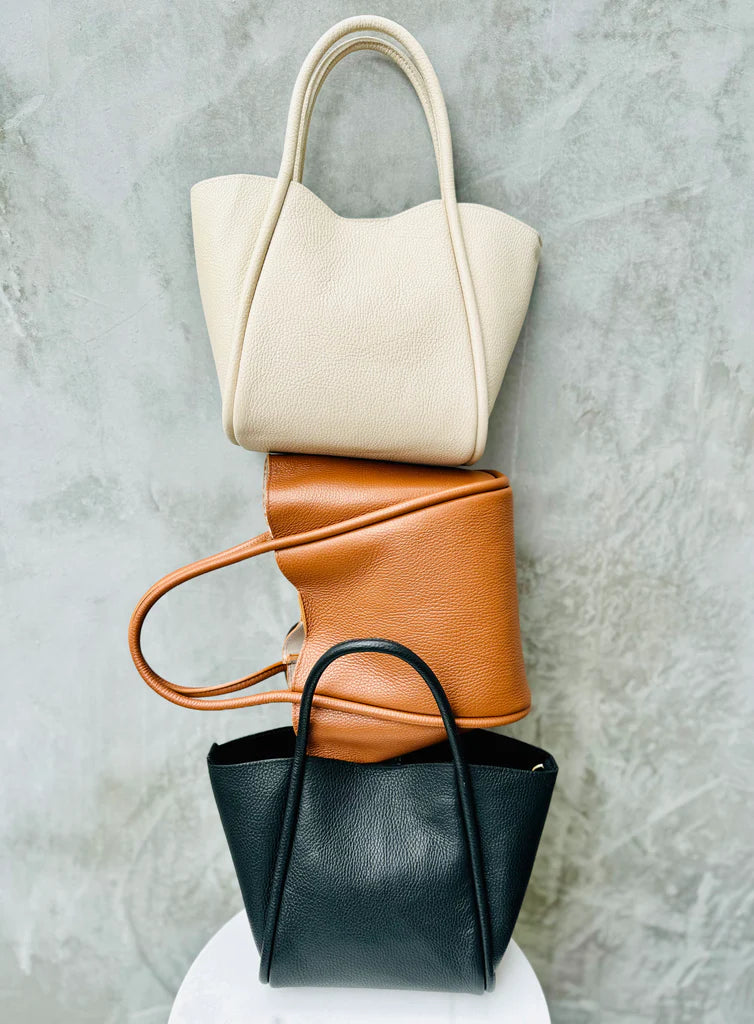 KRISTA BAG - CREAM LEATHER - BY STUDIO ZEE