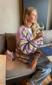 STRIPE CARDIGAN - MULTICOLOUR NEON - LES TRICOTS D'O