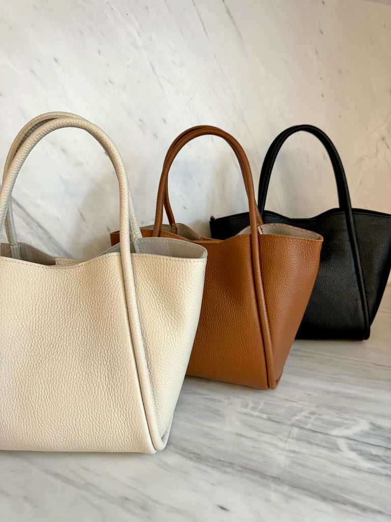 KRISTA BAG - CREAM LEATHER - BY STUDIO ZEE