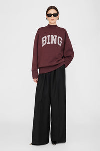 BRADIE SWEATSHIRT BING - DEEP BURGUNDY - ANINE BING