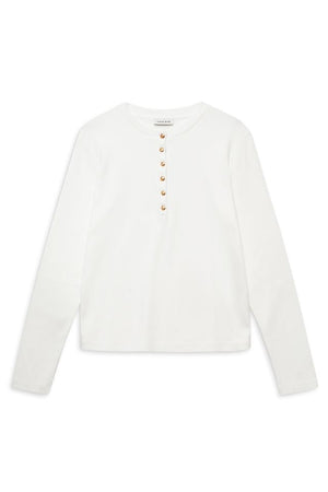 ALESSIA LONG SLEEVE TEE - IVORY - ANINE BING