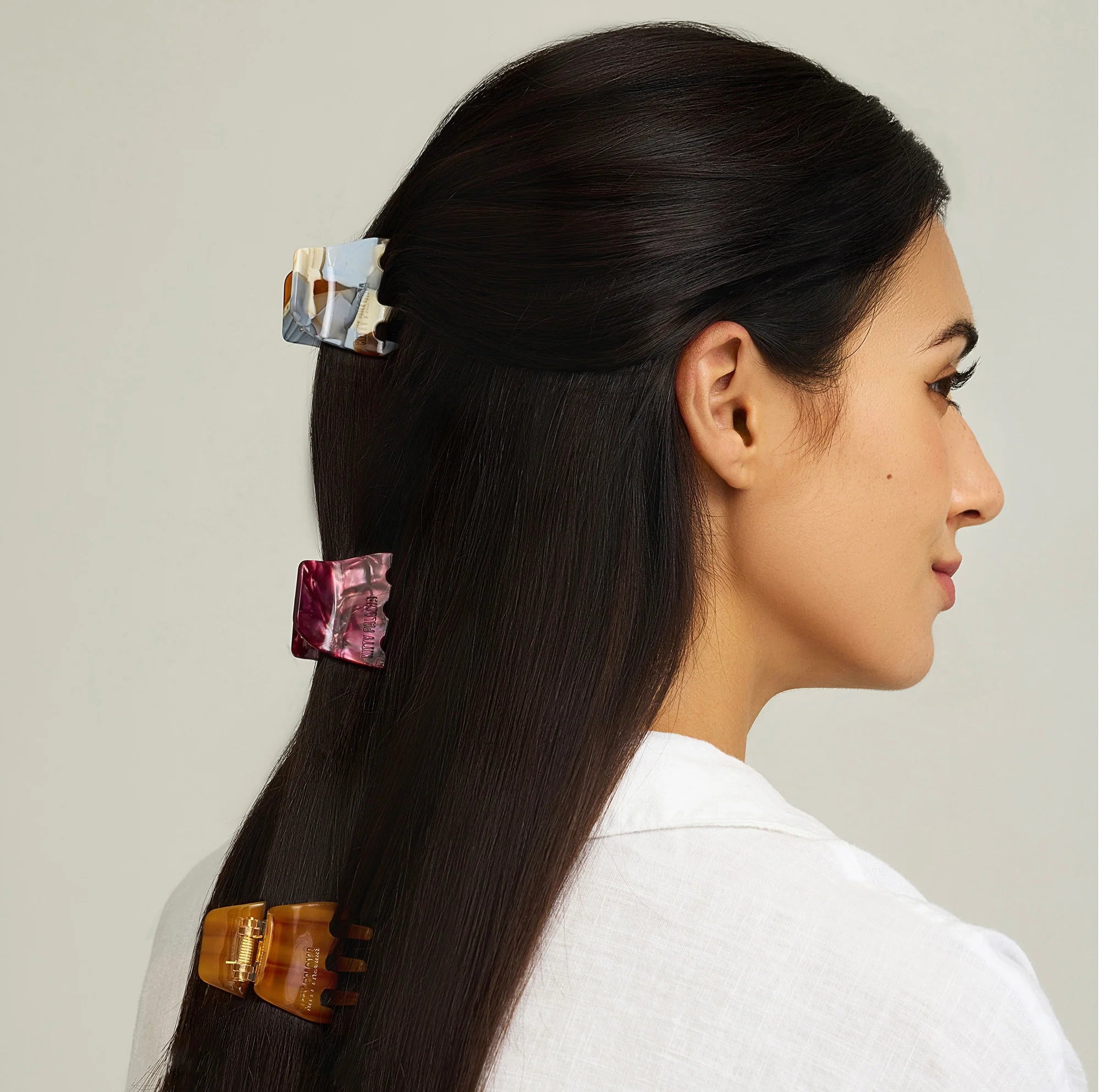 PETITE CLAW CLIP  - GINGER CHECKERS - KITTY PALOMA