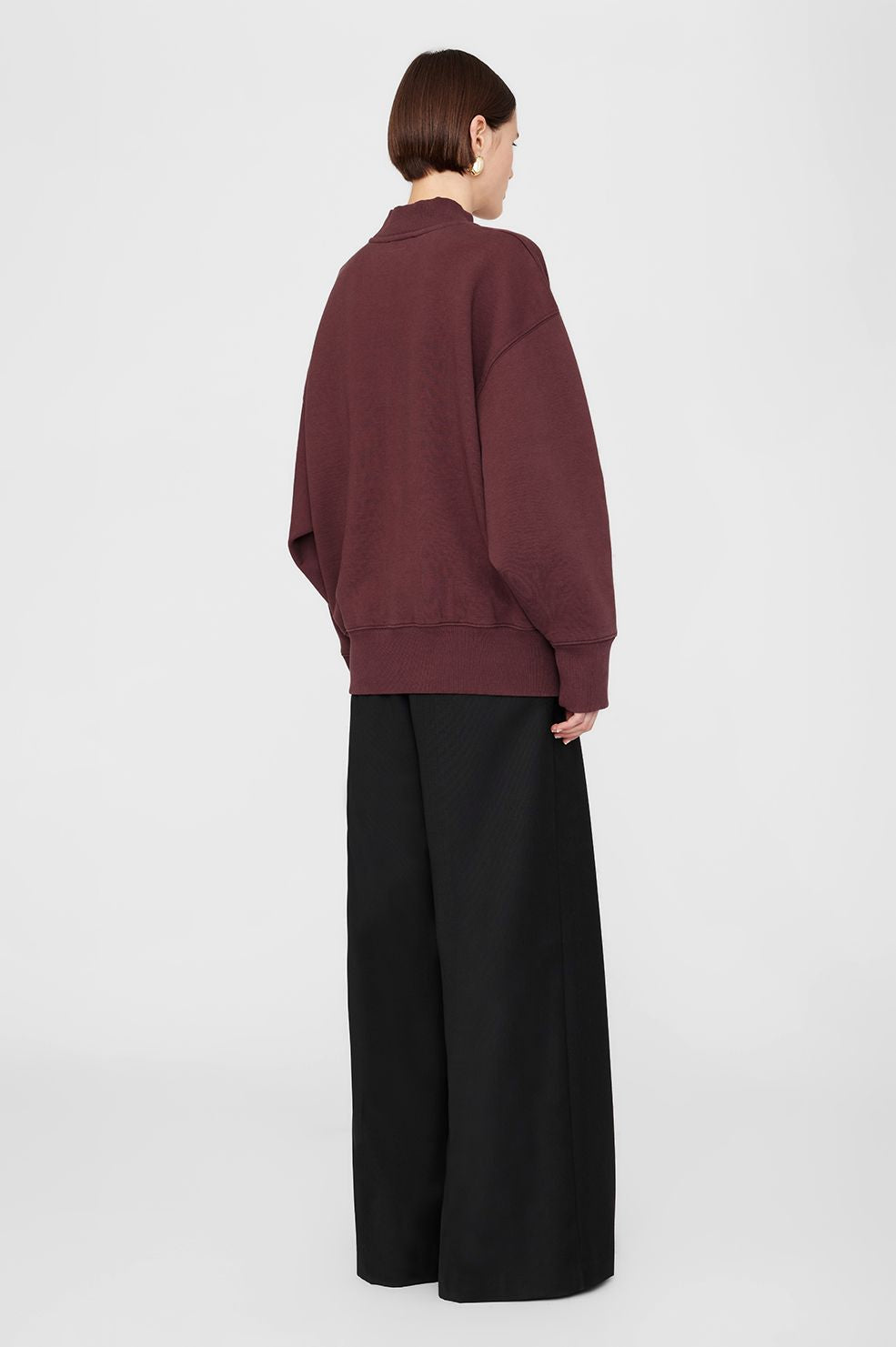 BRADIE SWEATSHIRT BING - DEEP BURGUNDY - ANINE BING