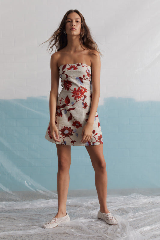 ALBA MINI DRESS - CACTUS BLOOM - ROAME