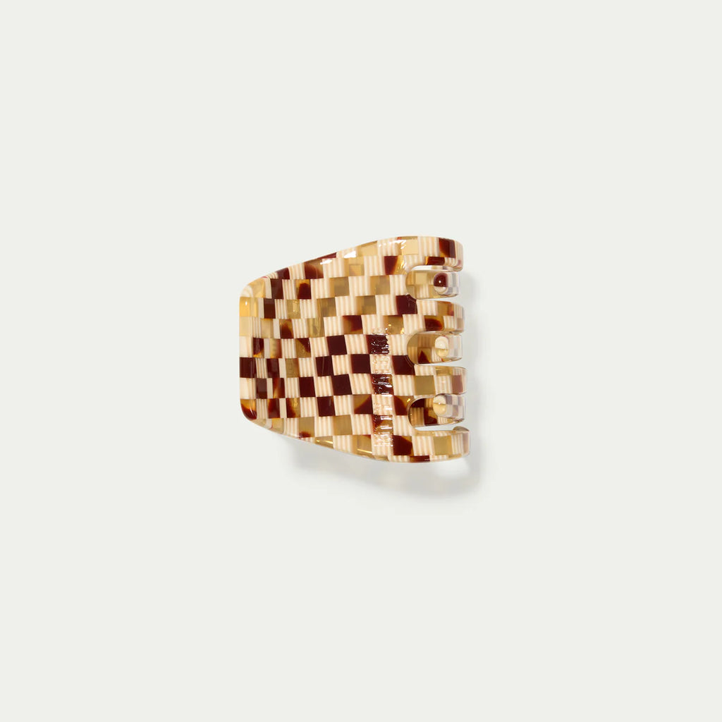PETITE CLAW CLIP  - GINGER CHECKERS - KITTY PALOMA