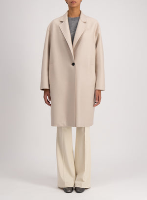 OVERSIZED COAT - ALMOND - HARRIS WHARF