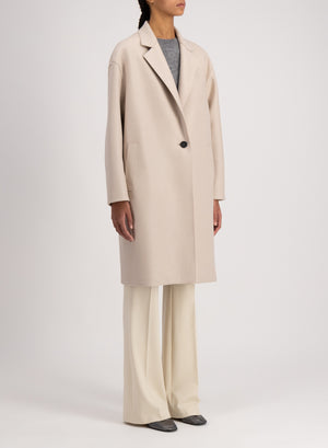 OVERSIZED COAT - ALMOND - HARRIS WHARF