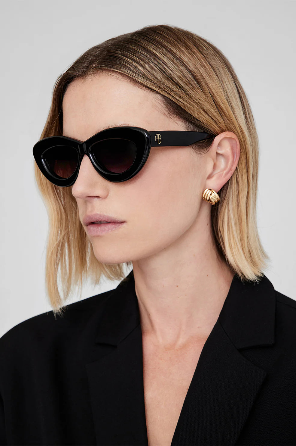 ALBA SUNGLASSES - BLACK - ANINE BING