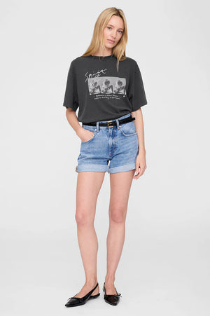 ASHTON TEE CONCERT - WASHED BLACK - ANINE BING