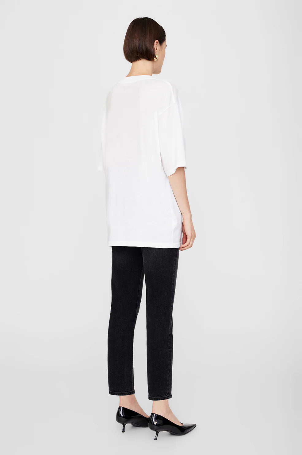 CASON TEE BLUR - IVORY - ANINE BING