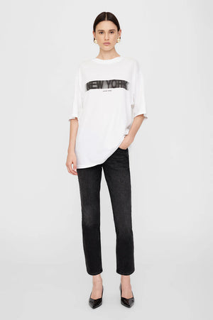 CASON TEE BLUR - IVORY - ANINE BING