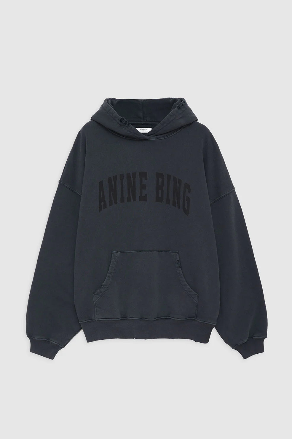 HARVEY SWEATSHIRT - DARK WASHED BLACK - ANINE BING