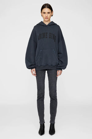 HARVEY SWEATSHIRT - DARK WASHED BLACK - ANINE BING