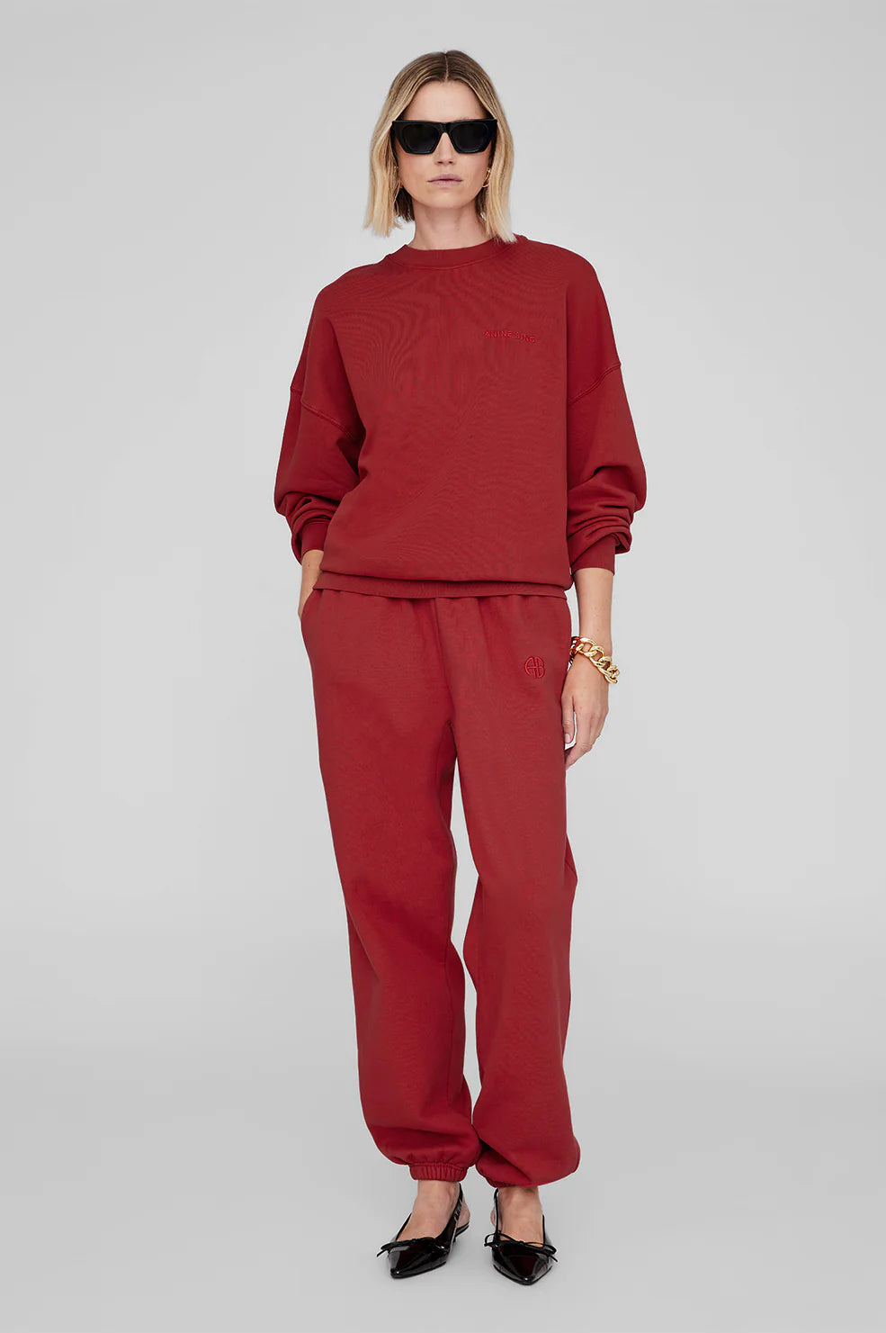 MILES SWEATSHIRT - WASHED RED - ANINE BING