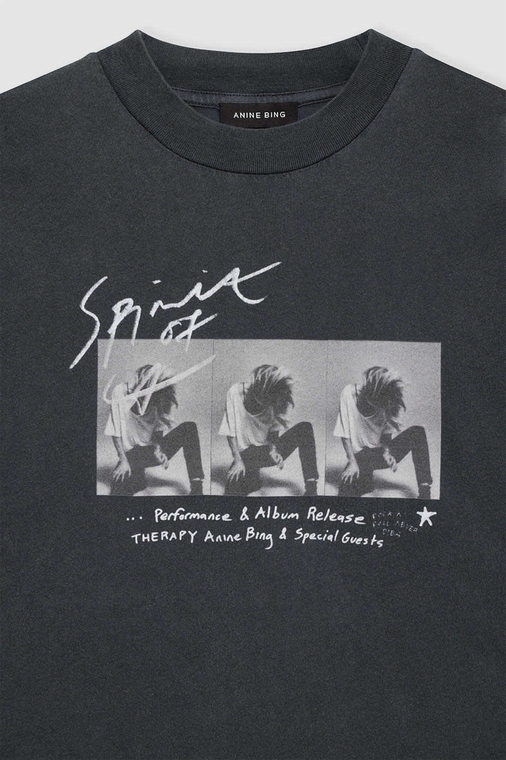 ASHTON TEE CONCERT - WASHED BLACK - ANINE BING